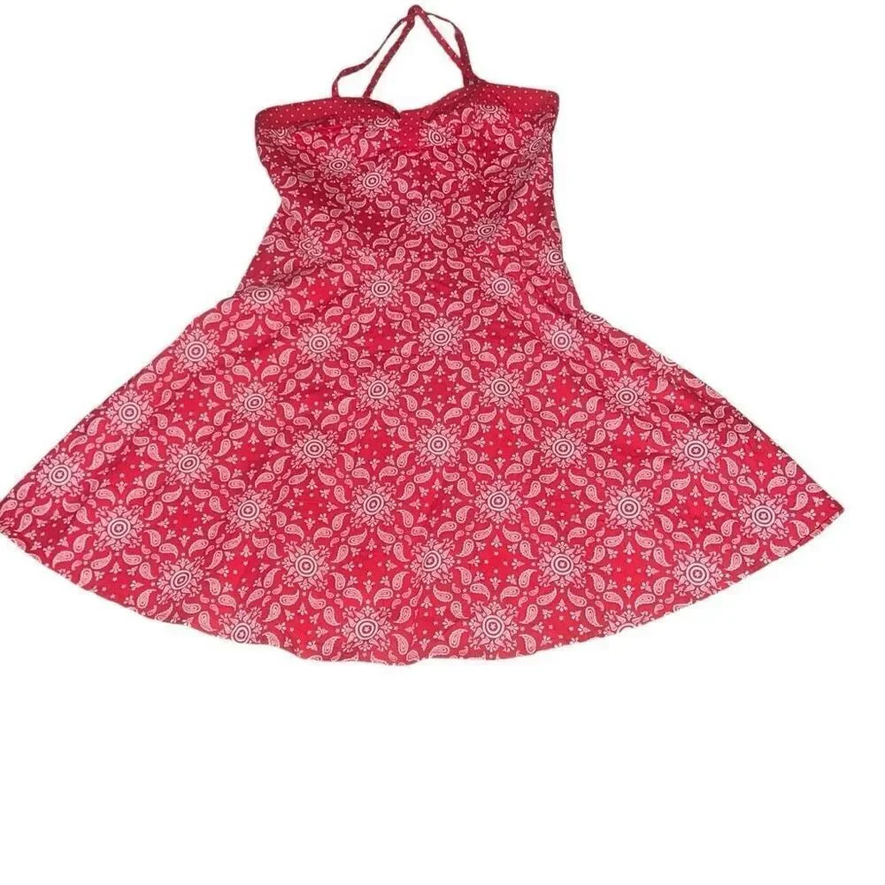 Marvel Her Universe Red White Captain America Paisley Dress Avengers Girls Sz M